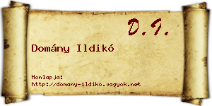 Domány Ildikó névjegykártya