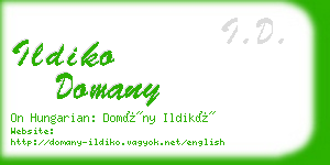 ildiko domany business card